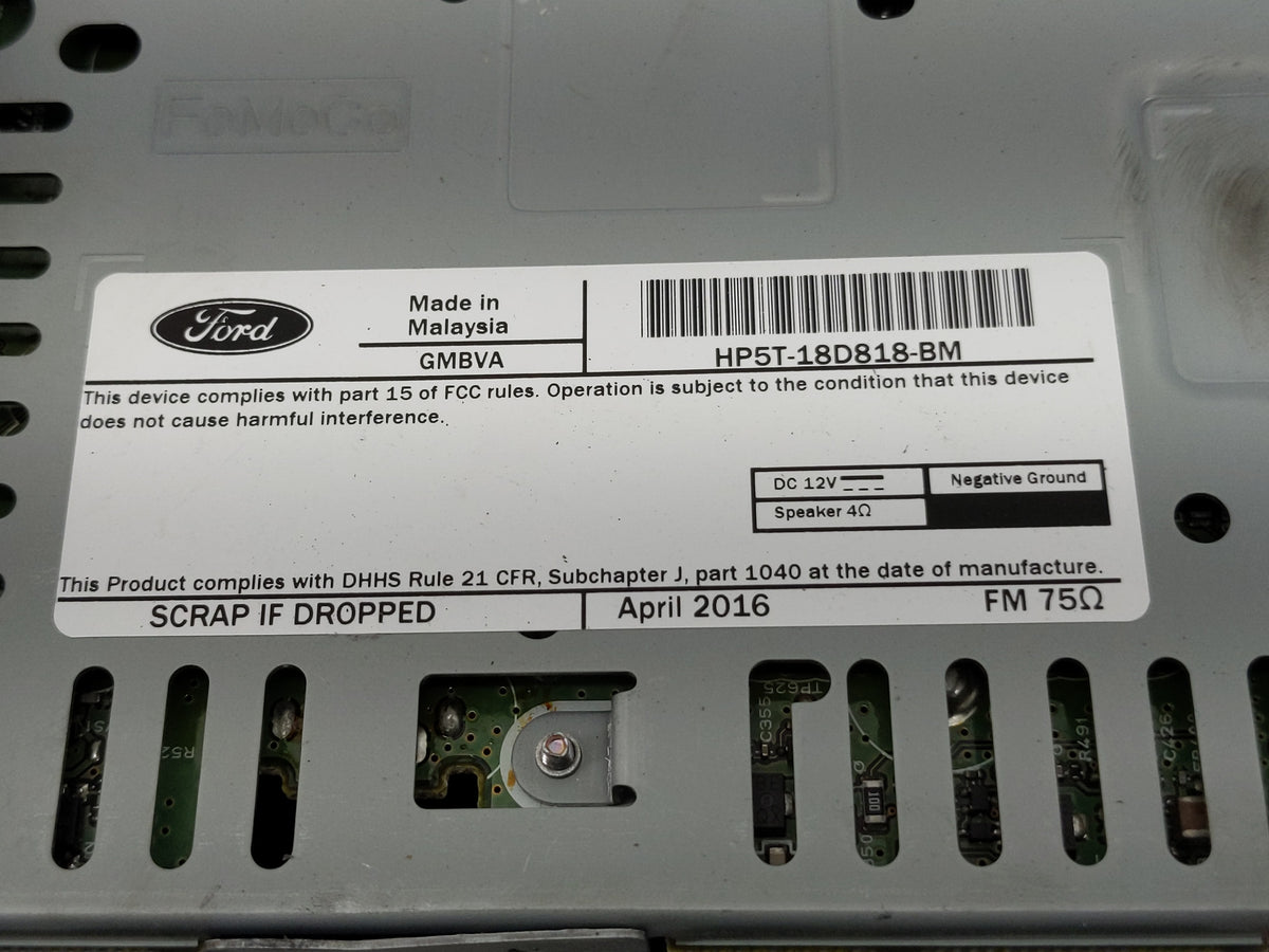 2017-2019 Lincoln Mkz Radio AM FM Cd Player Receiver Replacement P/N:HP5T-18D818-BM Fits 2017 2018 2019 OEM Used Auto Parts 