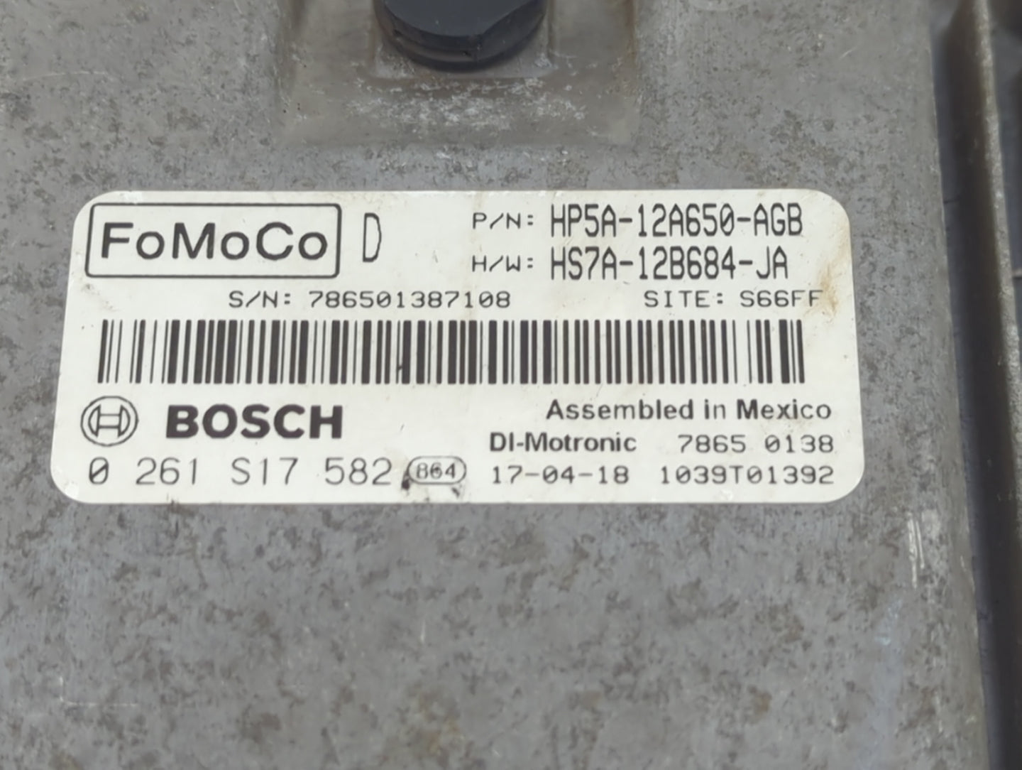 2017-2019 Lincoln Mkz PCM Engine Control Computer ECU ECM PCU OEM P/N:HS7A-12B684-JA HP5A-12A650-AGB Fits Fits 2017 2018 201