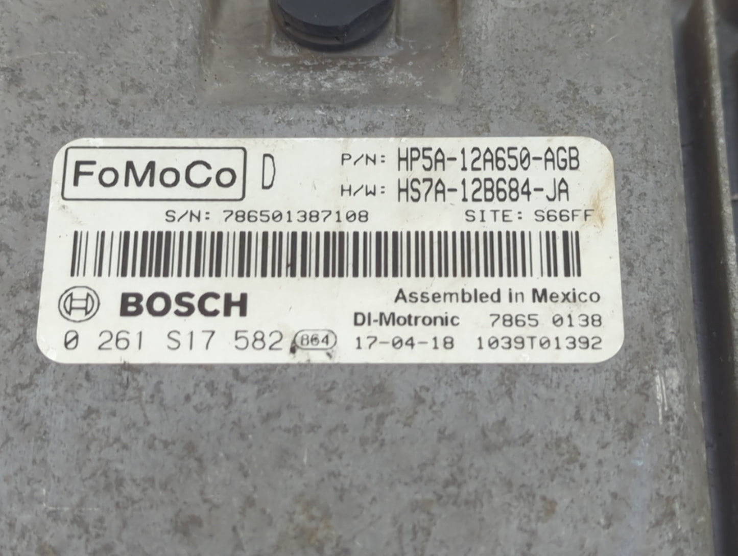 2017-2019 Lincoln Mkz PCM Engine Control Computer ECU ECM PCU OEM P/N:HS7A-12B684-JA HP5A-12A650-AGB Fits Fits 2017 2018 201