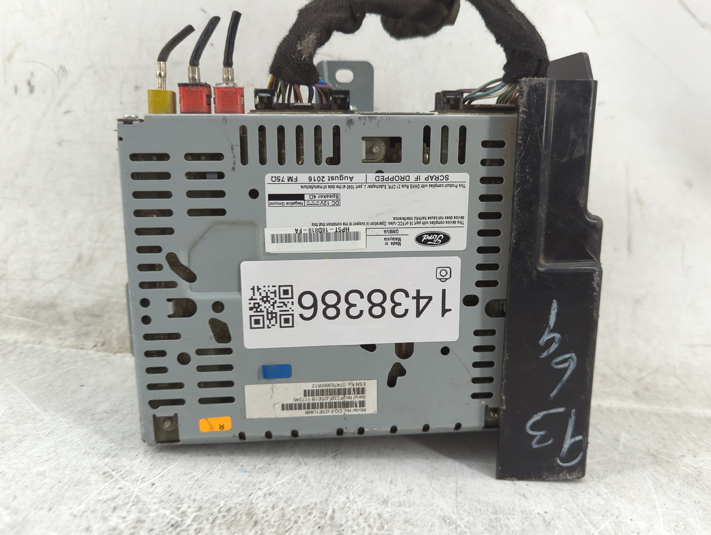 2017-2020 Lincoln Mkz Radio AM FM Cd Player Receiver Replacement P/N:HP5T-18D818-FA Fits Fits 2017 2018 2019 2020 OEM Used A