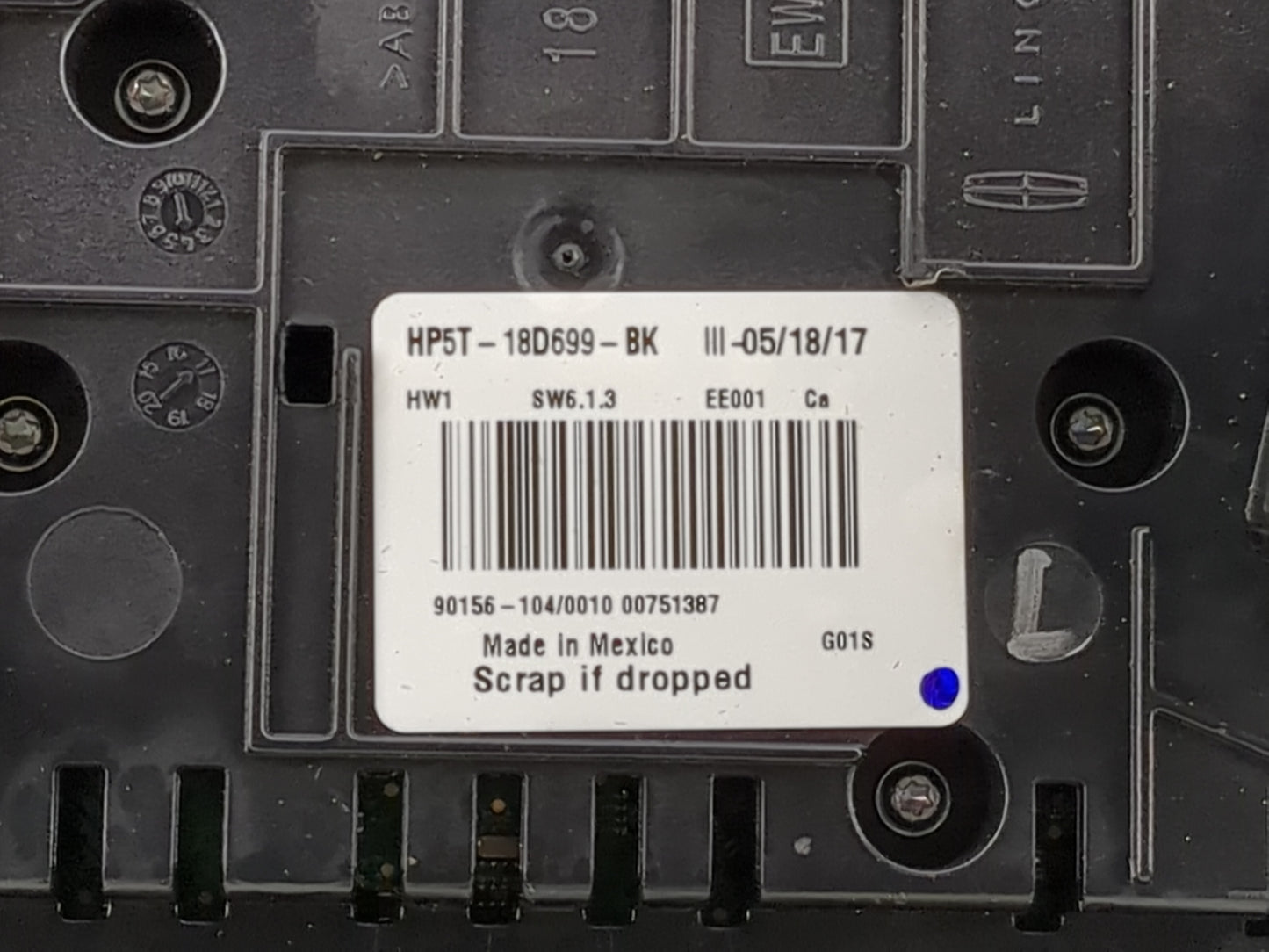 2017-2020 Lincoln Mkz Information Display Screen 1491329 - Oemusedautoparts1.com