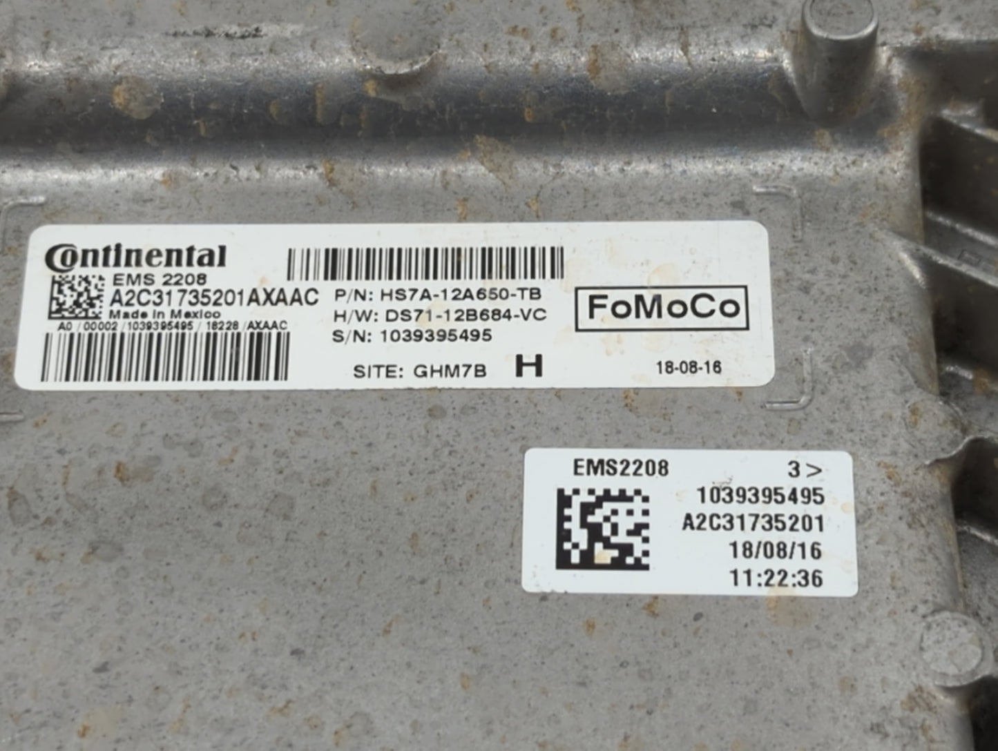2016-2019 Lincoln Mkz PCM Engine Control Computer ECU ECM PCU OEM P/N:HM5A-12A650-BB DS71-12B684-VC Fits Fits 2016 2017 2018