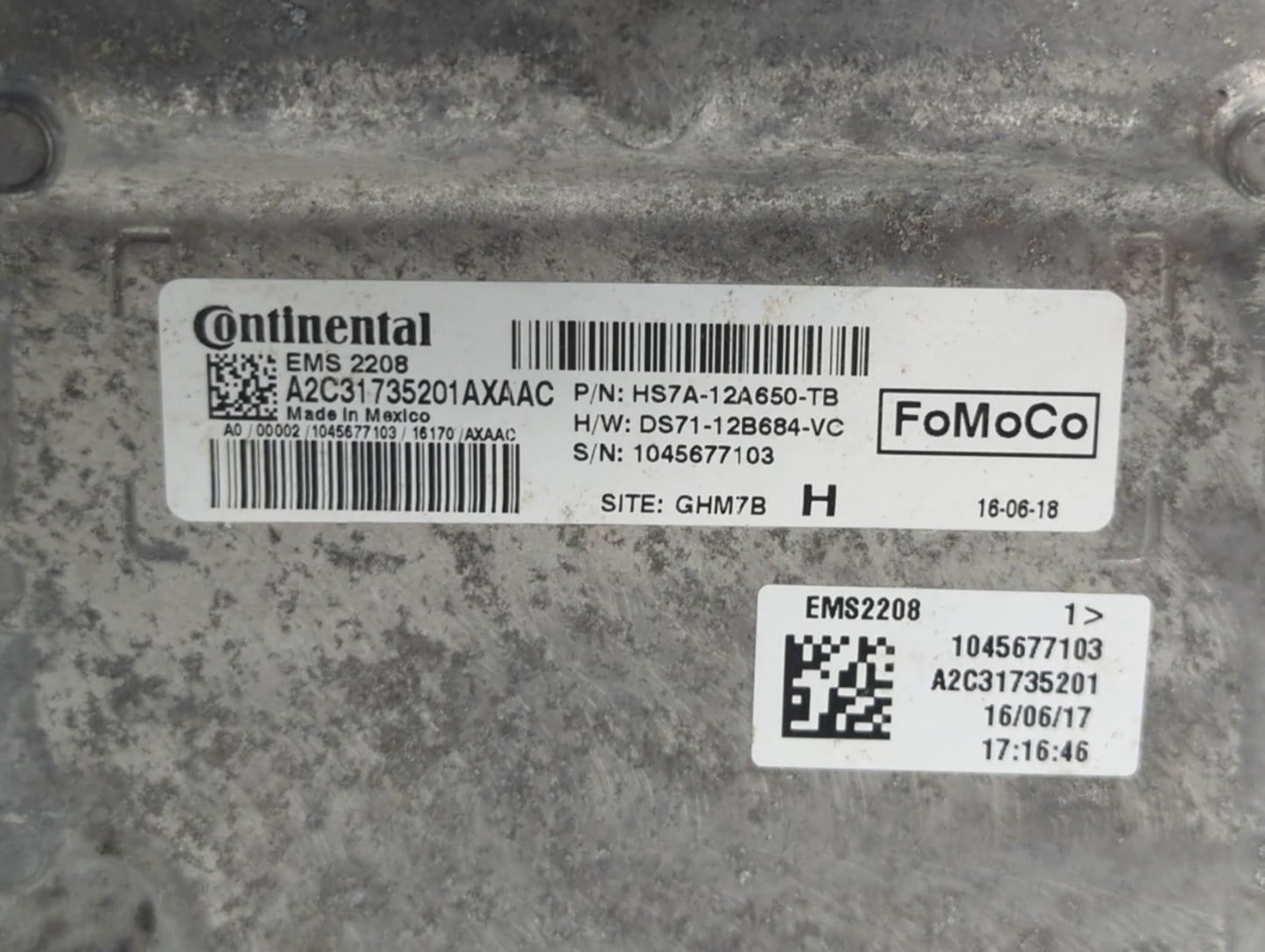 2016-2020 Lincoln Mkz PCM Engine Control Computer ECU ECM PCU OEM P/N:HS7A-12A650-TB HM5A-12A650-BB Fits OEM Used Auto Parts