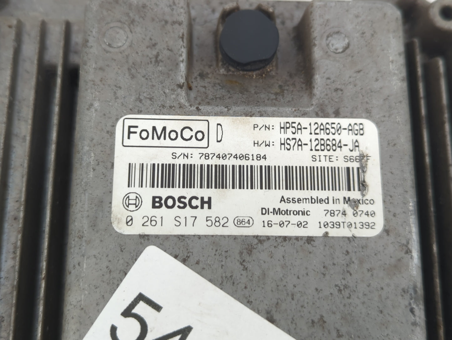 2017-2019 Lincoln Mkz PCM Engine Control Computer ECU ECM PCU OEM P/N:HP5A-12A650-AGB Fits Fits 2017 2018 2019 2020 OEM Used