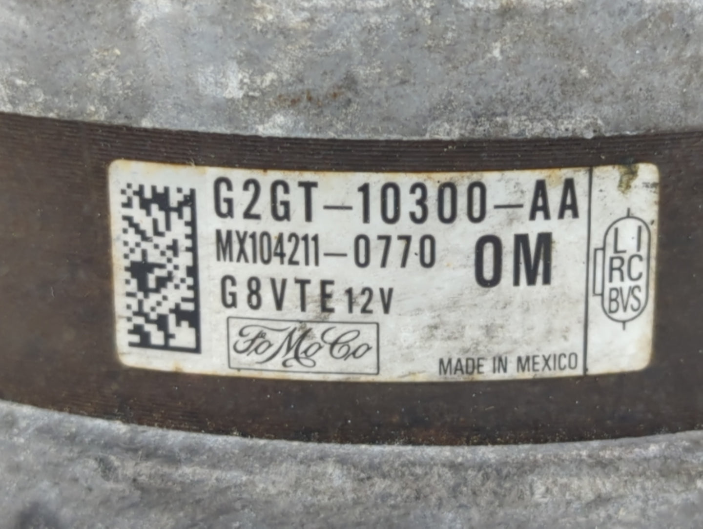 2013-2020 Lincoln Mkz Alternator Replacement Generator Charging Assembly Engine OEM P/N:MX104211-0770 G2GT-10300-AA Fits OEM