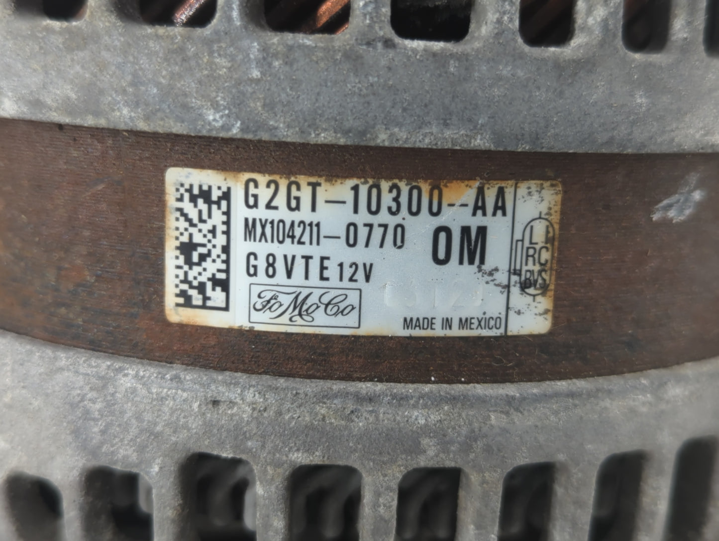 2013-2020 Lincoln Mkz Alternator Replacement Generator Charging Assembly Engine OEM P/N:MX104211-0770 G2GT-10300-AA Fits OEM