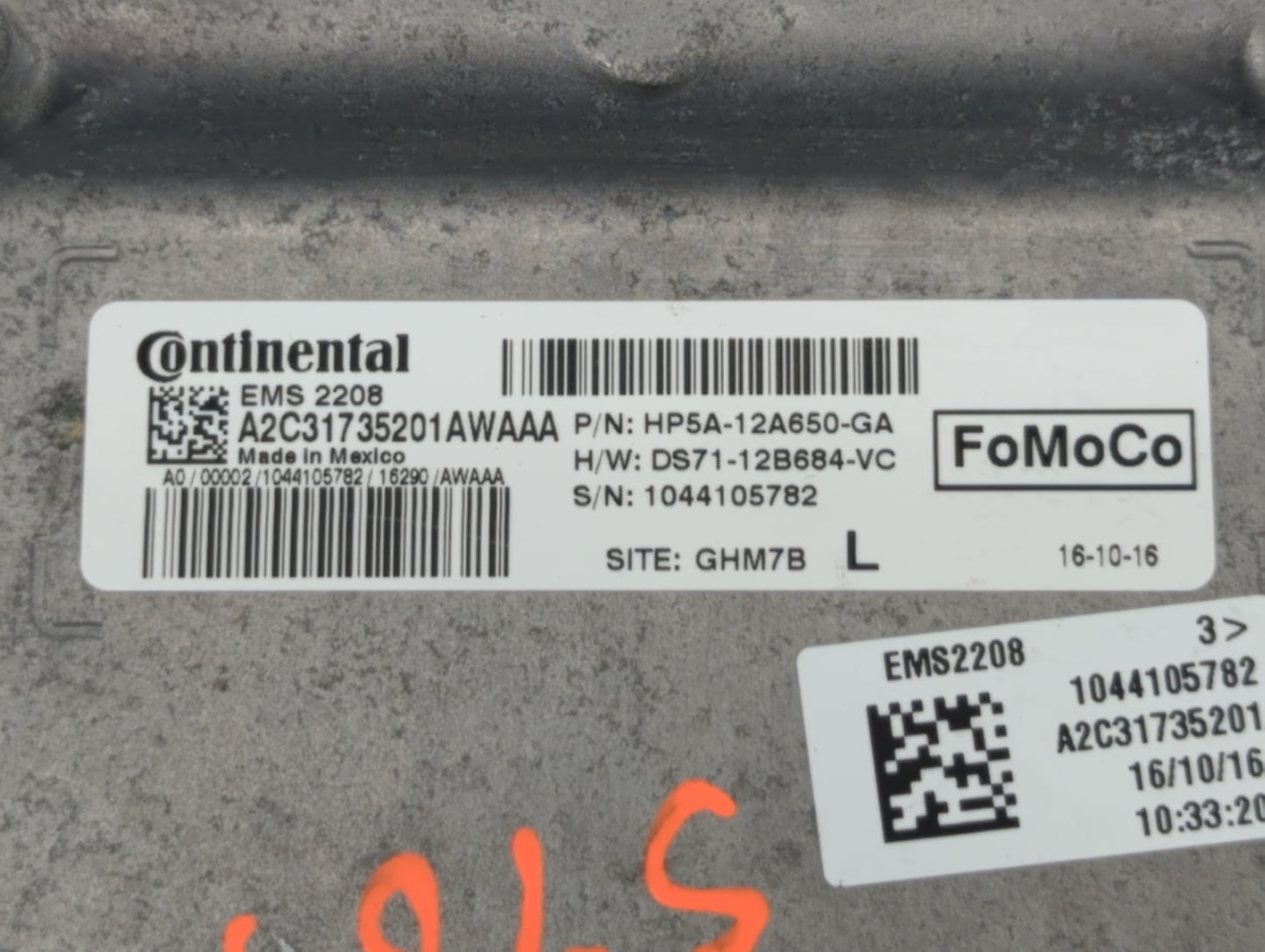 2014-2020 Lincoln Mkz PCM Engine Control Computer ECU ECM PCU OEM P/N:HP5A-12A650-GA Fits Fits 2014 2015 2016 2017 2018 2019