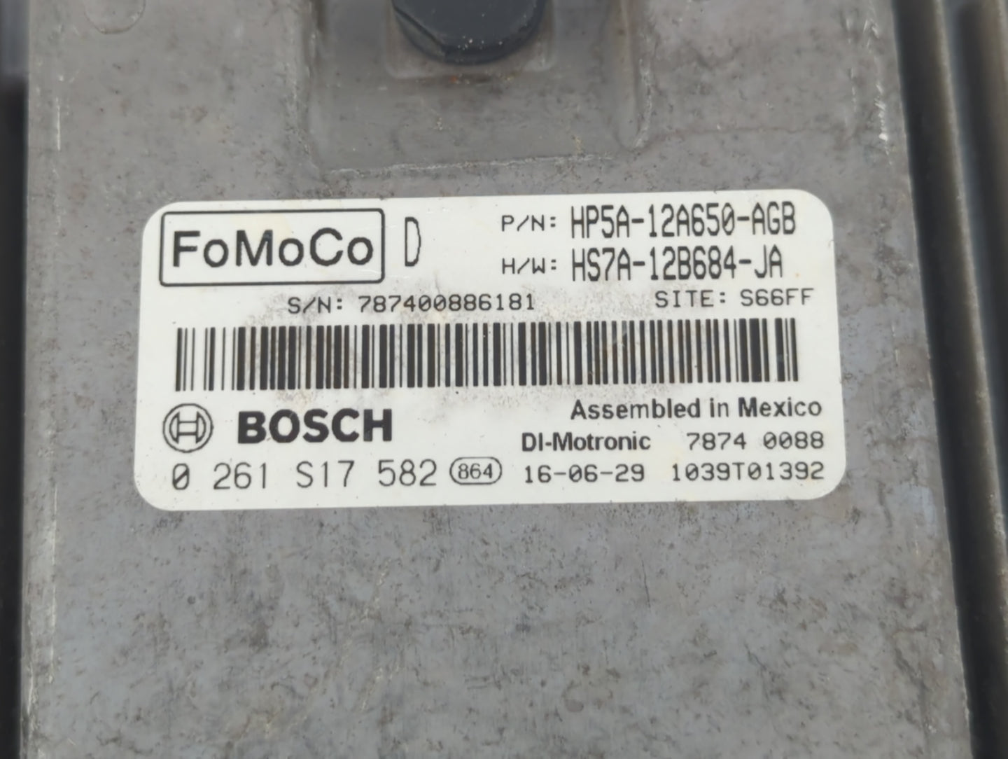 2017-2019 Lincoln Mkz PCM Engine Control Computer ECU ECM PCU OEM P/N:HP5A-12A650-AGB Fits Fits 2017 2018 2019 2020 OEM Used
