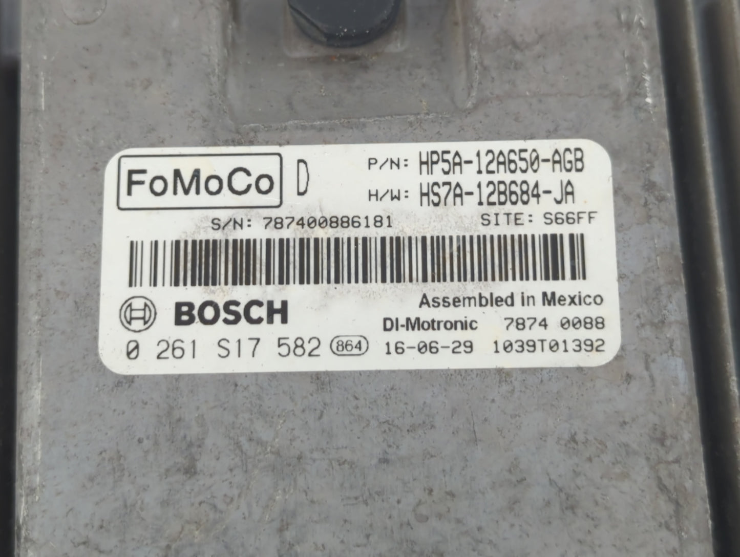 2017-2019 Lincoln Mkz PCM Engine Control Computer ECU ECM PCU OEM P/N:HP5A-12A650-AGB Fits Fits 2017 2018 2019 2020 OEM Used