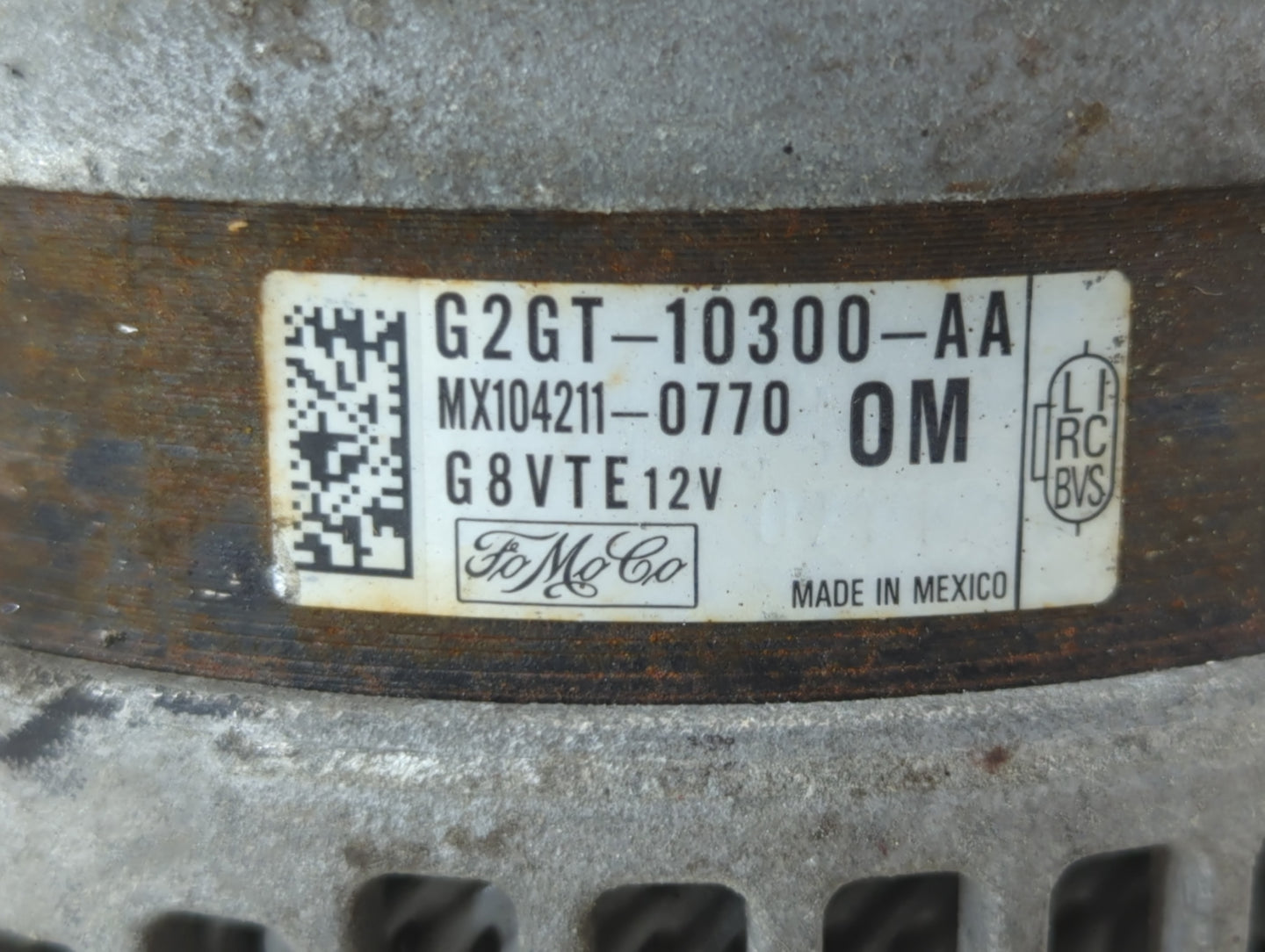 2013-2020 Lincoln Mkz Alternator Replacement Generator Charging Assembly Engine OEM P/N:104211-0770 G2GT-10300-AA Fits OEM U