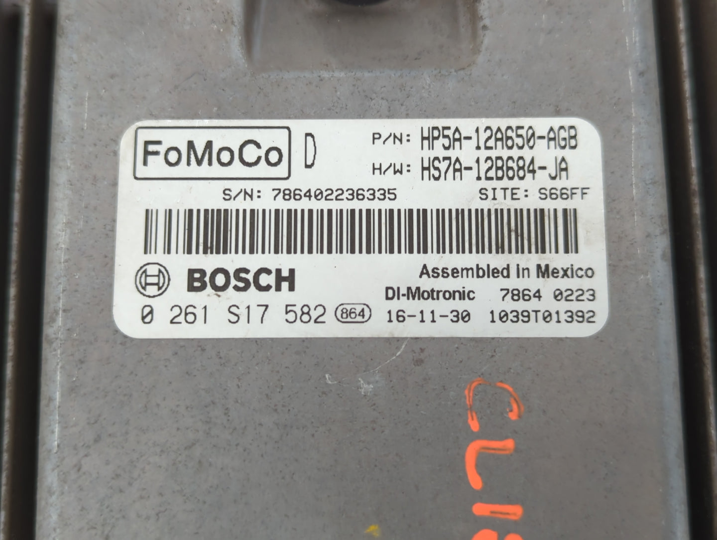 2017-2019 Lincoln Mkz PCM Engine Control Computer ECU ECM PCU OEM P/N:HS7A-12B684-JA HP5A-12A650-AGB Fits Fits 2017 2018 201