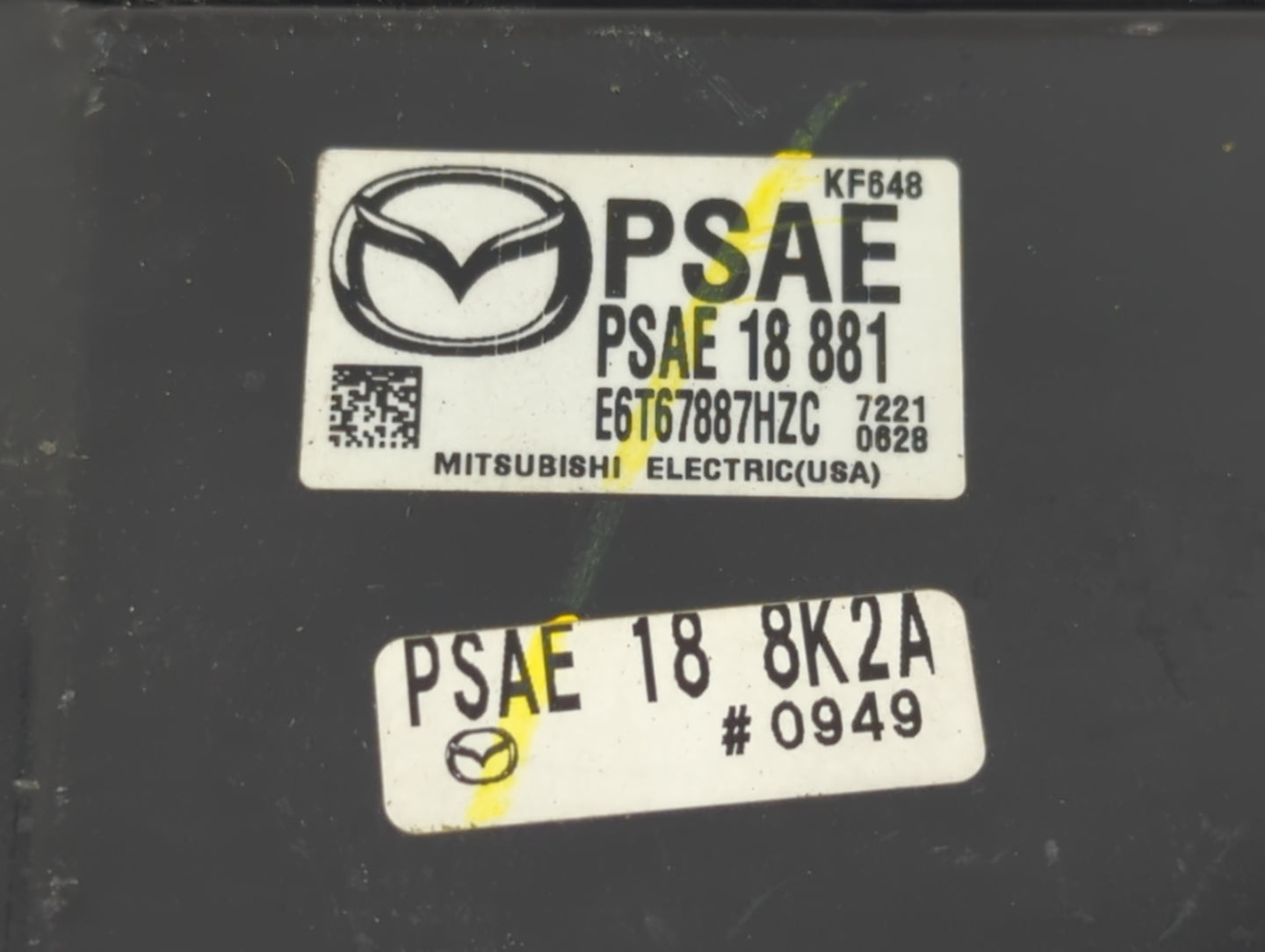 2017 Mazda 3 PCM Engine Control Computer ECU ECM PCU OEM P/N:PSAE 18 881 PSAE 18 8K2A Fits OEM Used Auto Parts - Oemusedauto