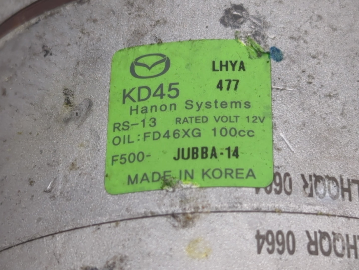 2014-2018 Mazda 3 Air Conditioning A/c Ac Compressor Oem - Oemusedautoparts1.com