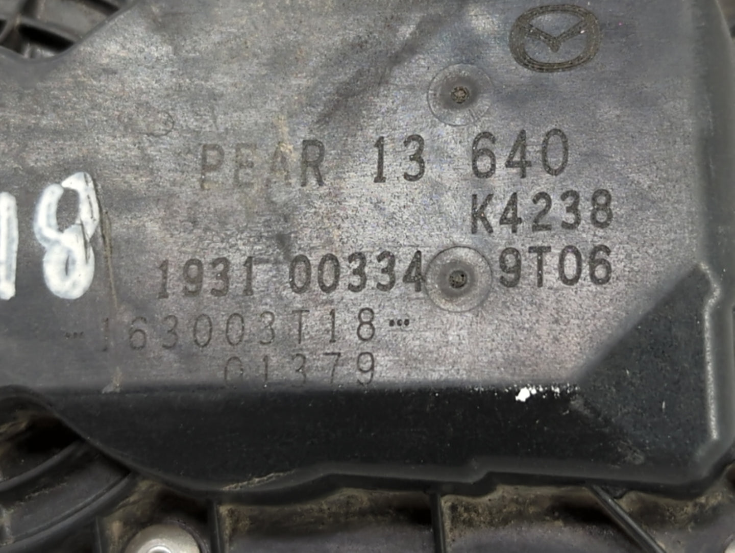 2012-2014 Mazda 3 Throttle Body P/N:640 K4238 9T06 PE01 13 640 B, 13 640 A, 640 K4238 1R24 Fits Fits 2012 2013 2014 OEM Used