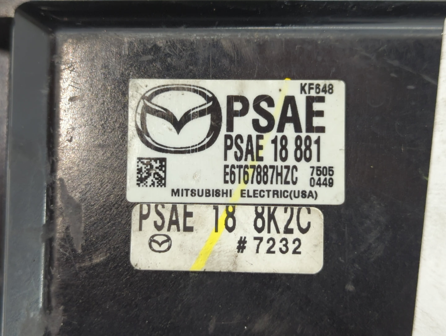 2017-2018 Mazda 3 PCM Engine Control Computer ECU ECM PCU OEM P/N:PSAE 18 881 PY9W 18 881 Fits Fits 2017 2018 OEM Used Auto 