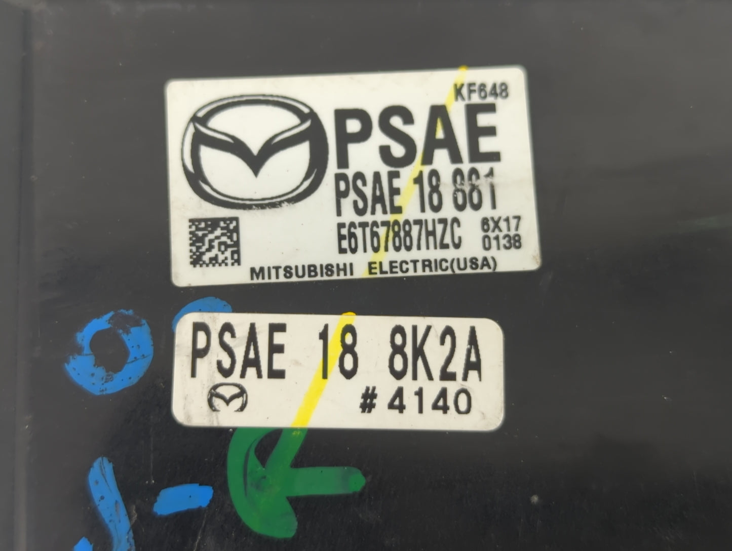 2017-2018 Mazda 3 PCM Engine Control Computer ECU ECM PCU OEM P/N:PSAE 18 881 PY9W 18 881A, PY9W 18 881 Fits Fits 2016 2017 