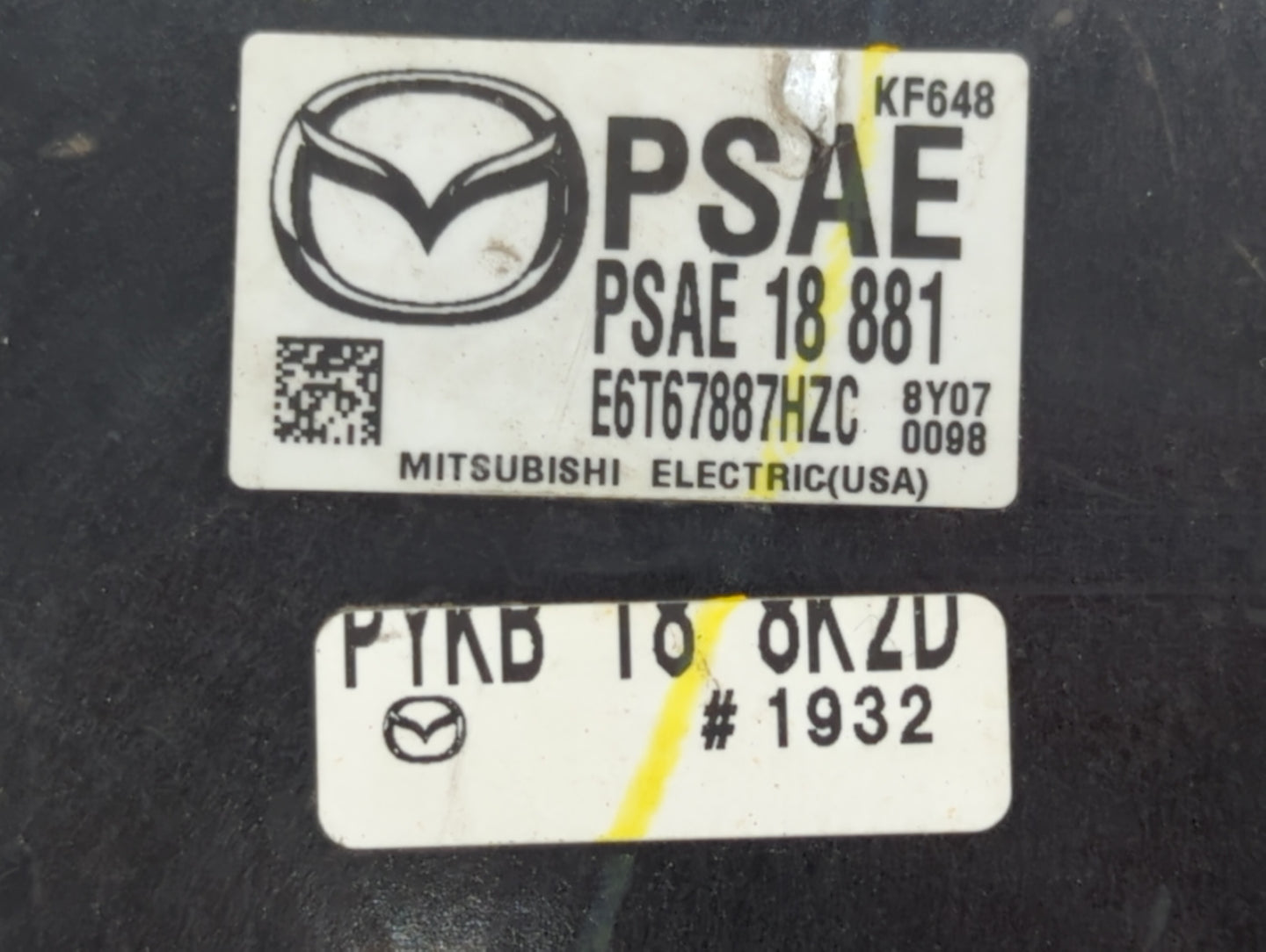 2017-2018 Mazda 3 PCM Engine Control Computer ECU ECM PCU OEM P/N:PSAE 18 881 PY9W 18 881A, PY9W 18 881 Fits Fits 2016 2017 