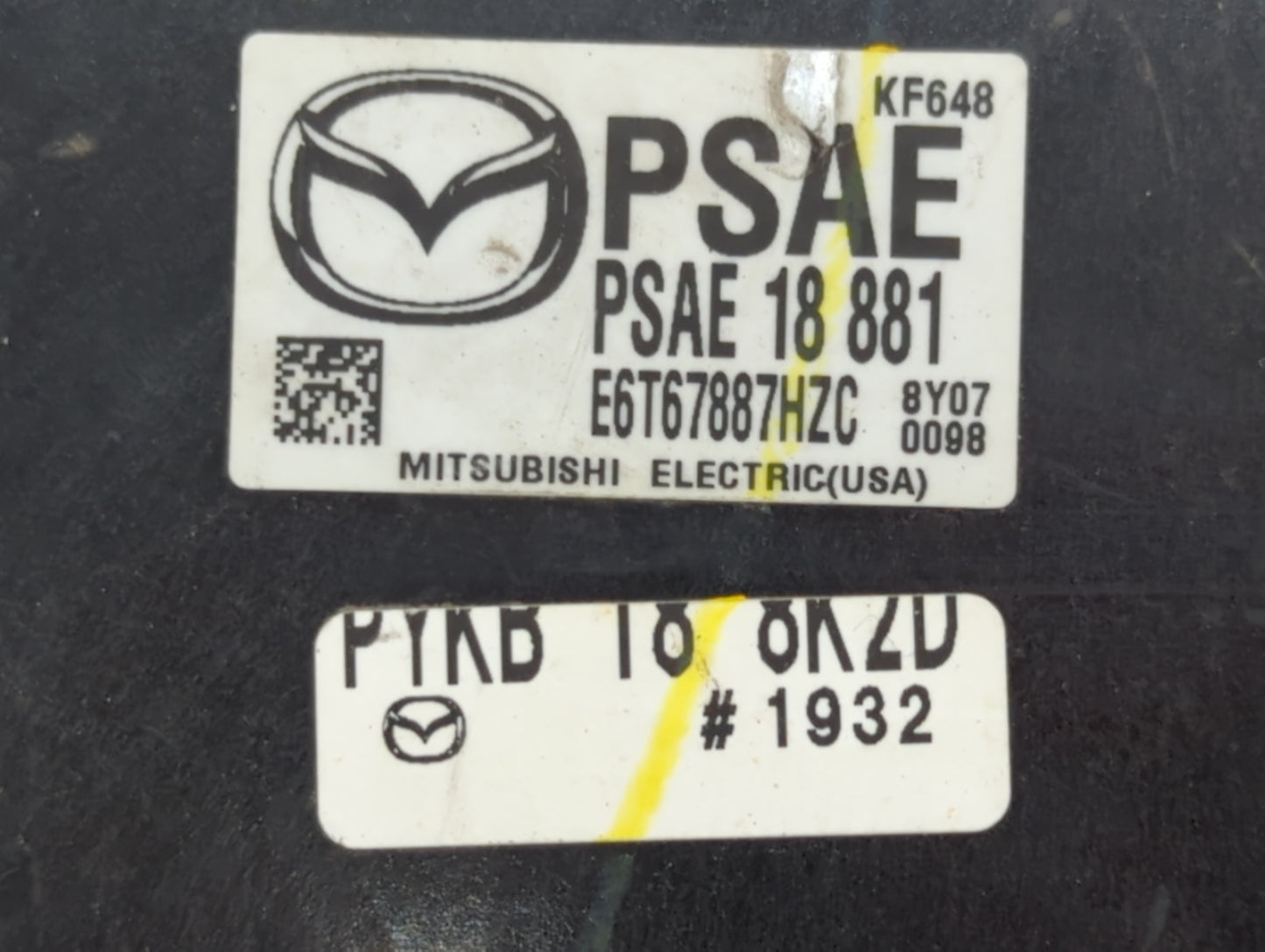 2017-2018 Mazda 3 PCM Engine Control Computer ECU ECM PCU OEM P/N:PSAE 18 881 PY9W 18 881A, PY9W 18 881 Fits Fits 2016 2017 