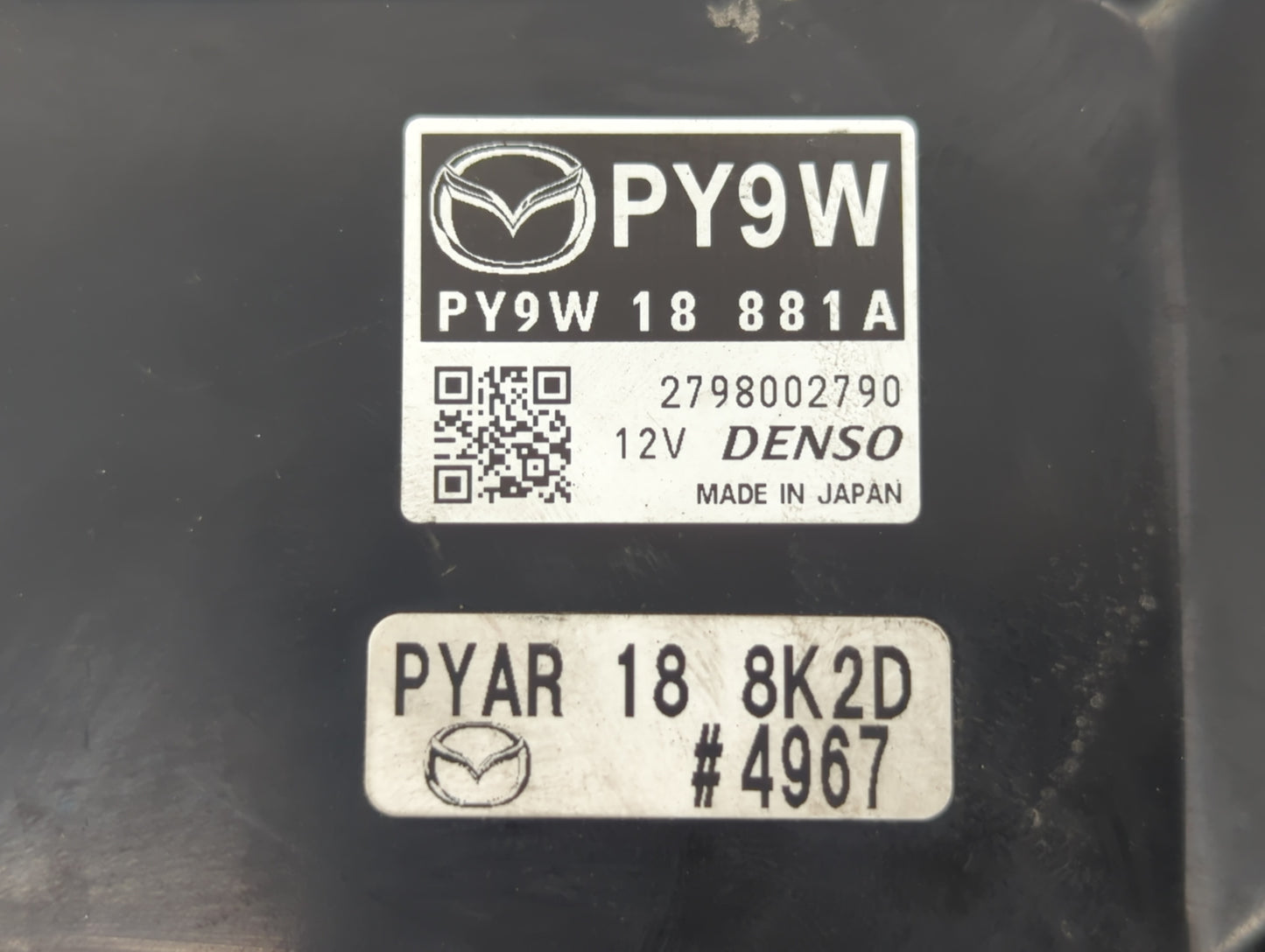 2017-2018 Mazda 3 PCM Engine Control Computer ECU ECM PCU OEM P/N:PSAE 18 881 PY9W 18 881A, PY9W 18 881 Fits Fits 2016 2017 