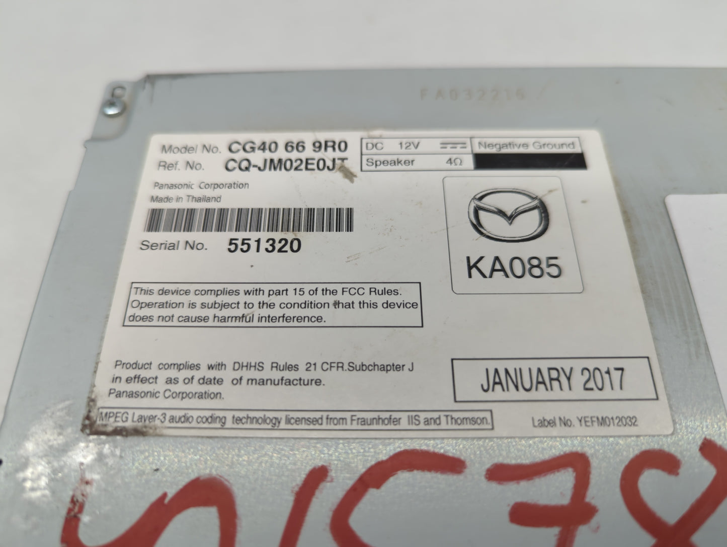 2013-2017 Mazda 5 Am Fm Cd Player Radio Receiver - Oemusedautoparts1.com