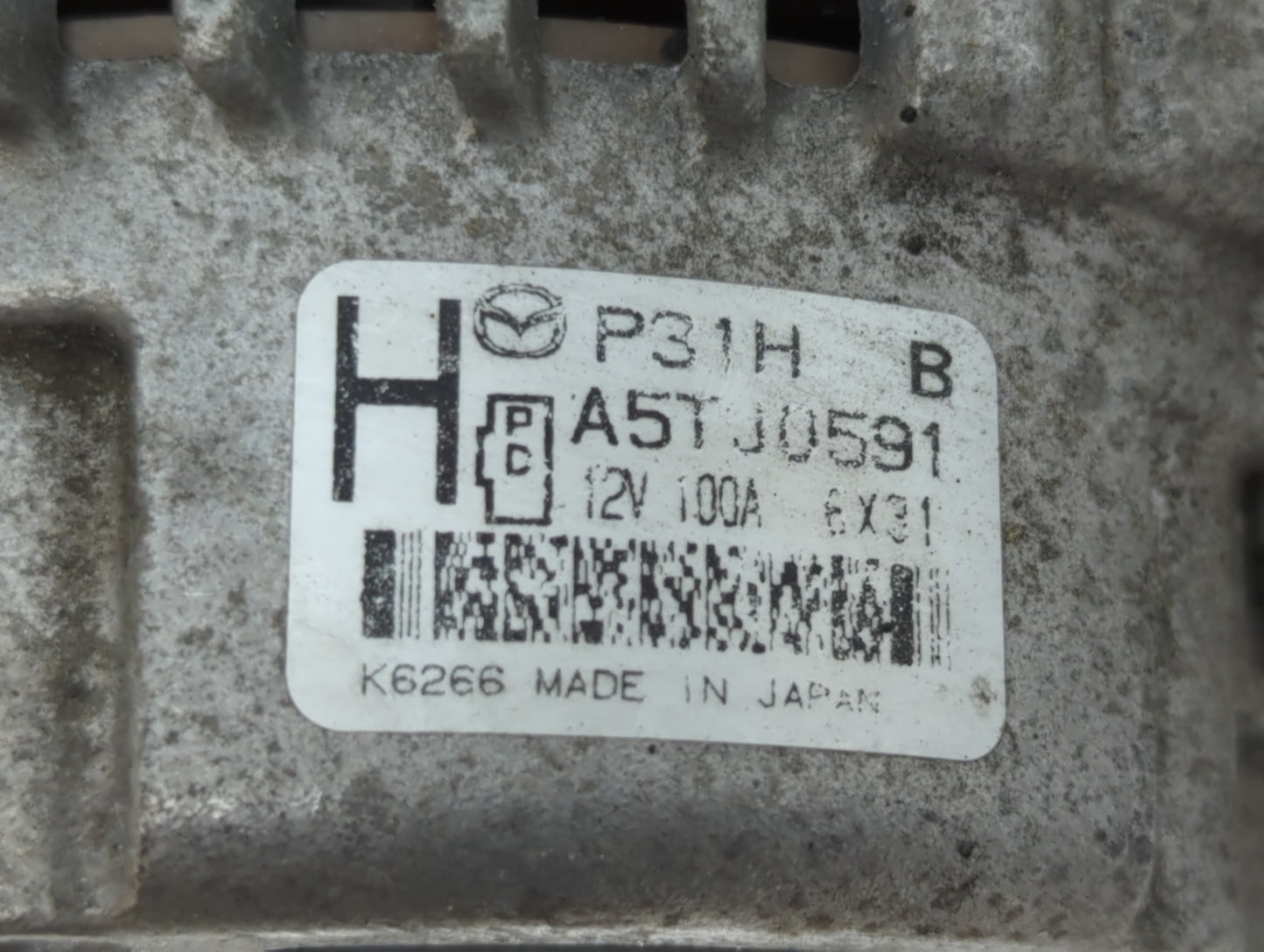 2017-2021 Mazda 6 Alternator Replacement Generator Charging Assembly Engine OEM P/N:A5TJ0591 Fits OEM Used Auto Parts - Oemu
