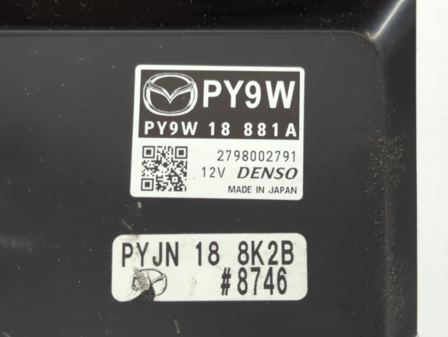 2016-2017 Mazda 6 PCM Engine Control Computer ECU ECM PCU OEM P/N:PY9W 18 881A Fits Fits 2016 2017 2018 OEM Used Auto Parts 