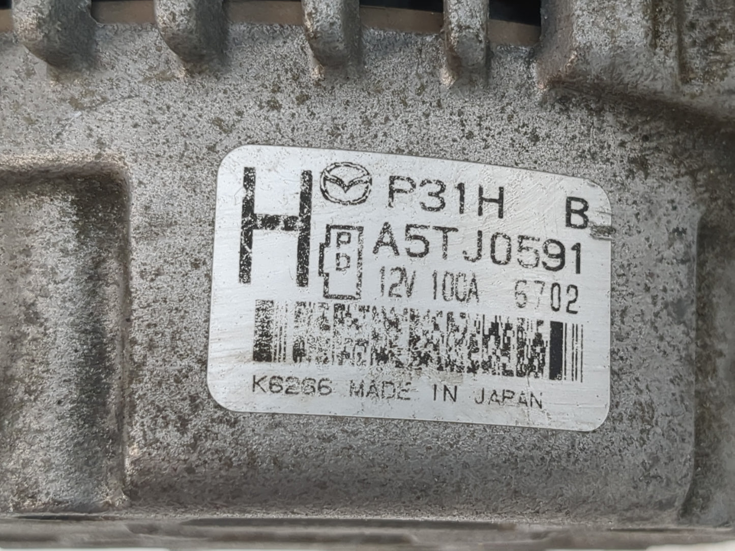 2017-2021 Mazda 6 Alternator Replacement Generator Charging Assembly Engine OEM P/N:A5TJ0591 Fits OEM Used Auto Parts - Oemu