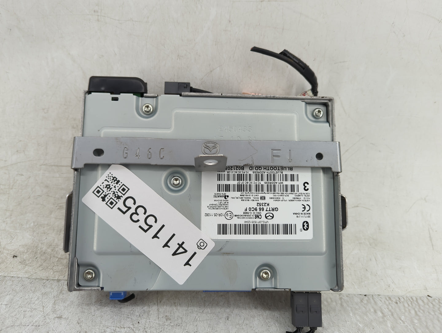 2016-2017 Mazda 6 Radio AM FM Cd Player Receiver Replacement P/N:GRT7669C0F Fits Fits 2016 2017 OEM Used Auto Parts - Oemuse