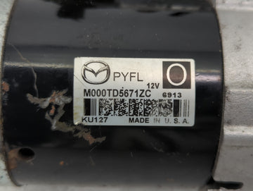 2016-2022 Mazda Cx-9 Car Starter Motor Solenoid OEM P/N:M000TD5671ZC Fits Fits 2016 2017 2018 2019 2020 2021 2022 OEM Used Auto Parts