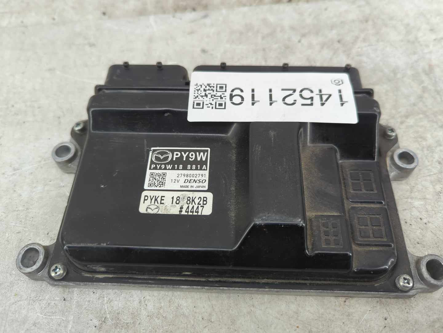 2017 Mazda Mazda3 PCM Engine Control Computer ECU ECM PCU OEM P/N:PY9W18881A 2798002791, PYKE188K2B Fits OEM Used Auto Parts