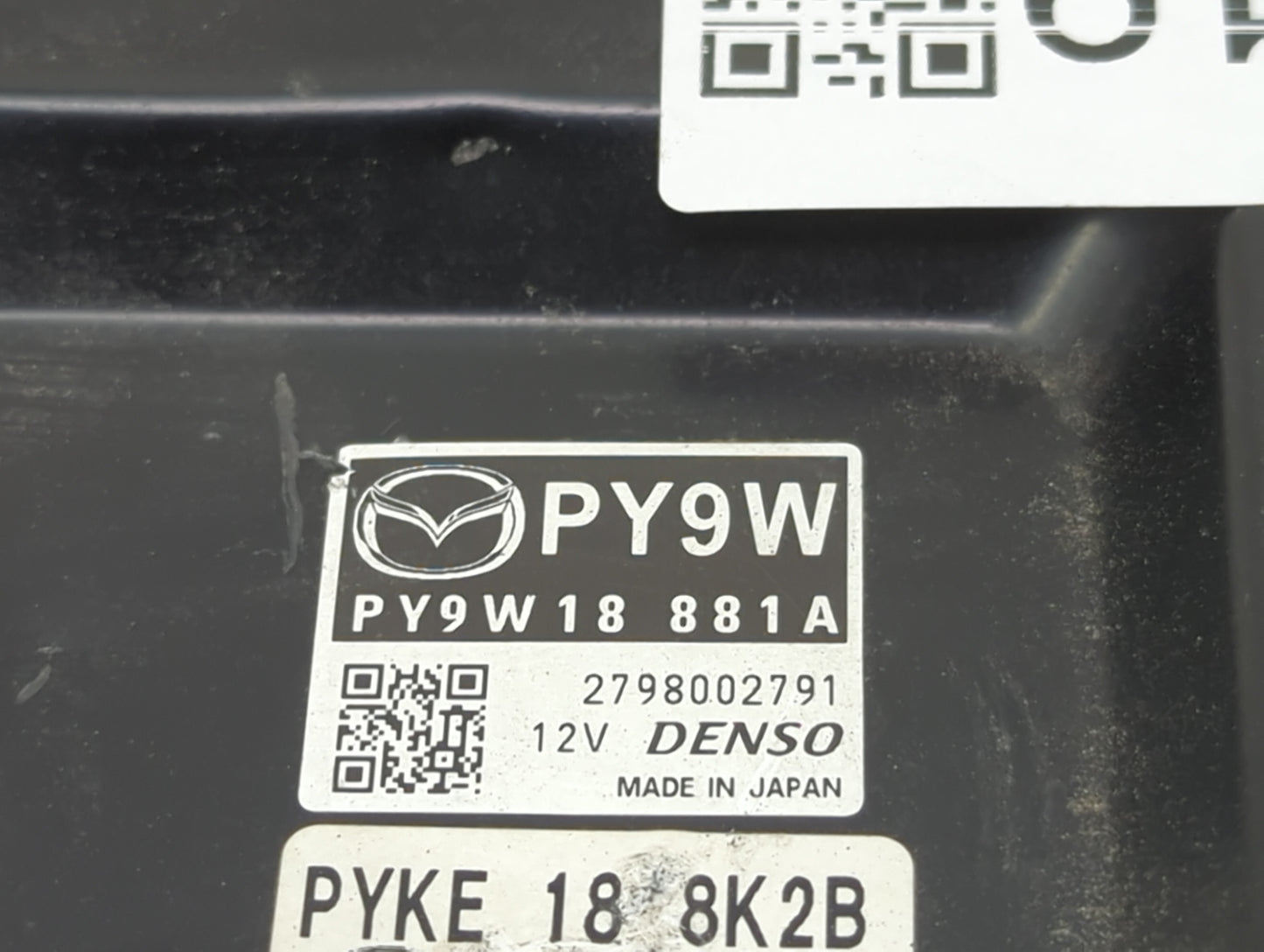 2017 Mazda Mazda3 PCM Engine Control Computer ECU ECM PCU OEM P/N:PY9W18881A 2798002791, PYKE188K2B Fits OEM Used Auto Parts