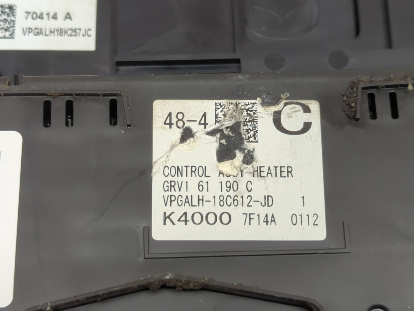 2017 Mazda Mazda6 Climate Control Module Temperature AC/Heater Replacement P/N:GRV161190C VPGALH-18C612-JD, VPGALH18K257JC F