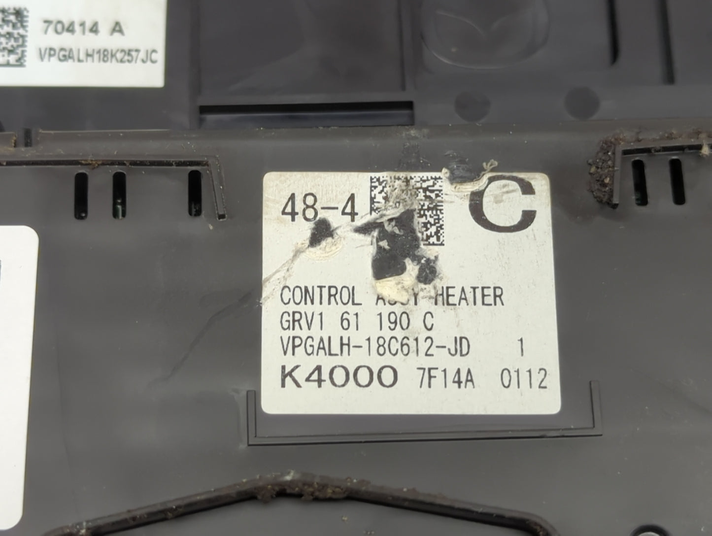 2017 Mazda Mazda6 Climate Control Module Temperature AC/Heater Replacement P/N:GRV161190C VPGALH-18C612-JD, VPGALH18K257JC F