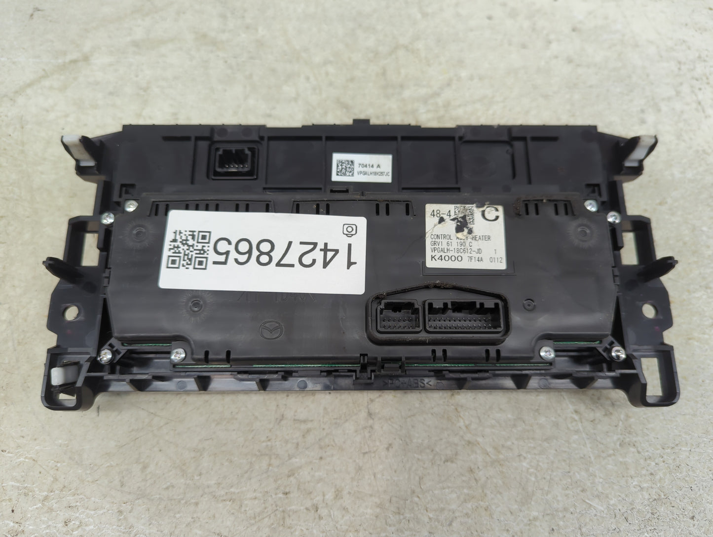 2017 Mazda Mazda6 Climate Control Module Temperature AC/Heater Replacement P/N:GRV161190C VPGALH-18C612-JD, VPGALH18K257JC F