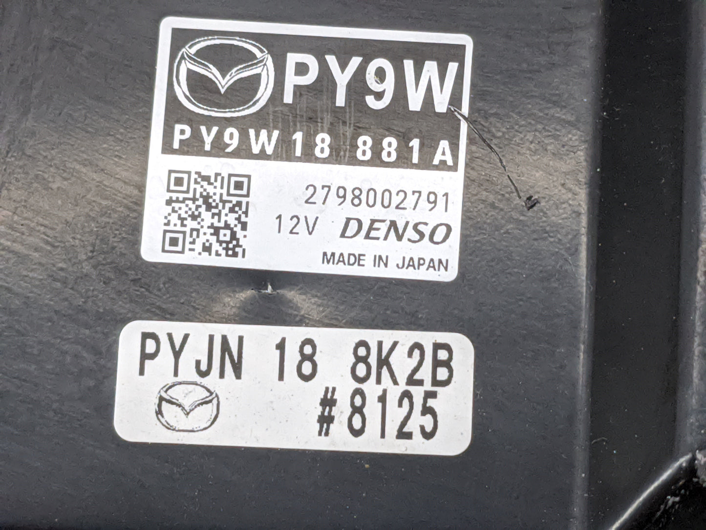 2017 Mazda Mazda6 PCM Engine Control Computer ECU ECM PCU OEM P/N:PY9W18881A PYJN188K2B, 2798002791 Fits Fits 2016 2018 OEM 