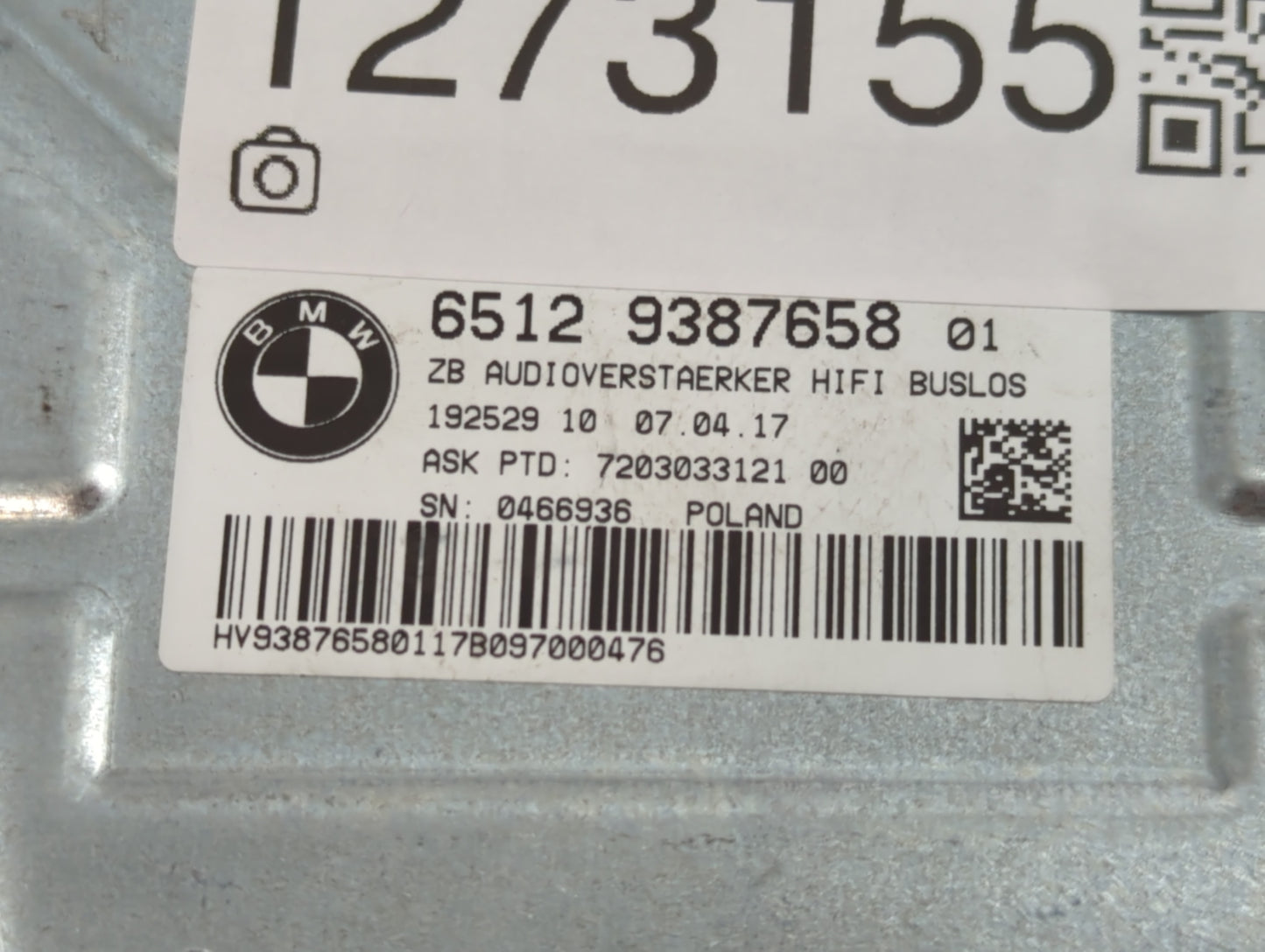Mercedes-benz 320 Radio Speaker Amplifier 7203033121|6512 9387658 - Oemusedautoparts1.com