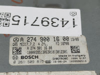 2017 Mercedes-Benz C-Class PCM Engine Control Computer ECU ECM PCU OEM P/N:A 274 900 16 00 A 274 901 16 00 Fits OEM Used Aut