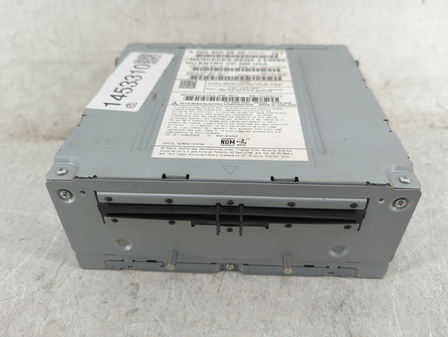 2017 Mercedes-Benz C-Class Radio AM FM Cd Player Receiver Replacement P/N:A2059009630 NTG5HUE, UJHNTG5HUE Fits Fits 2018 OEM