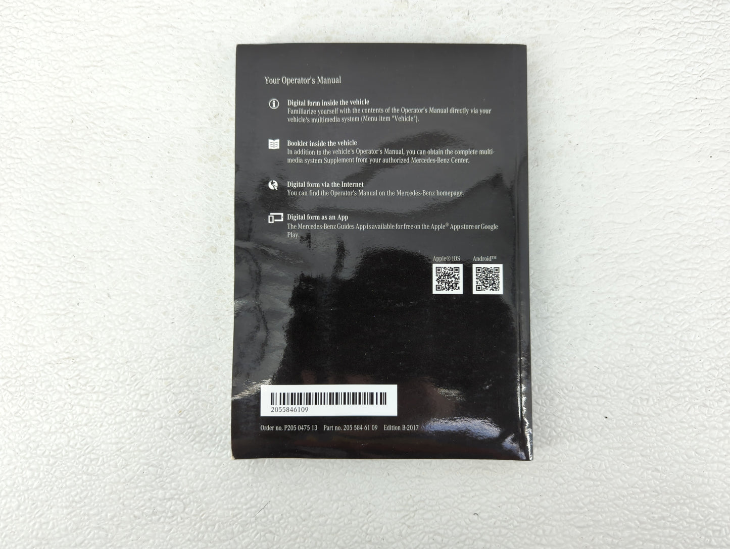 2017 Mercedes-Benz C250 Owners Manual Book Guide OEM Used Auto Parts - Oemusedautoparts1.com