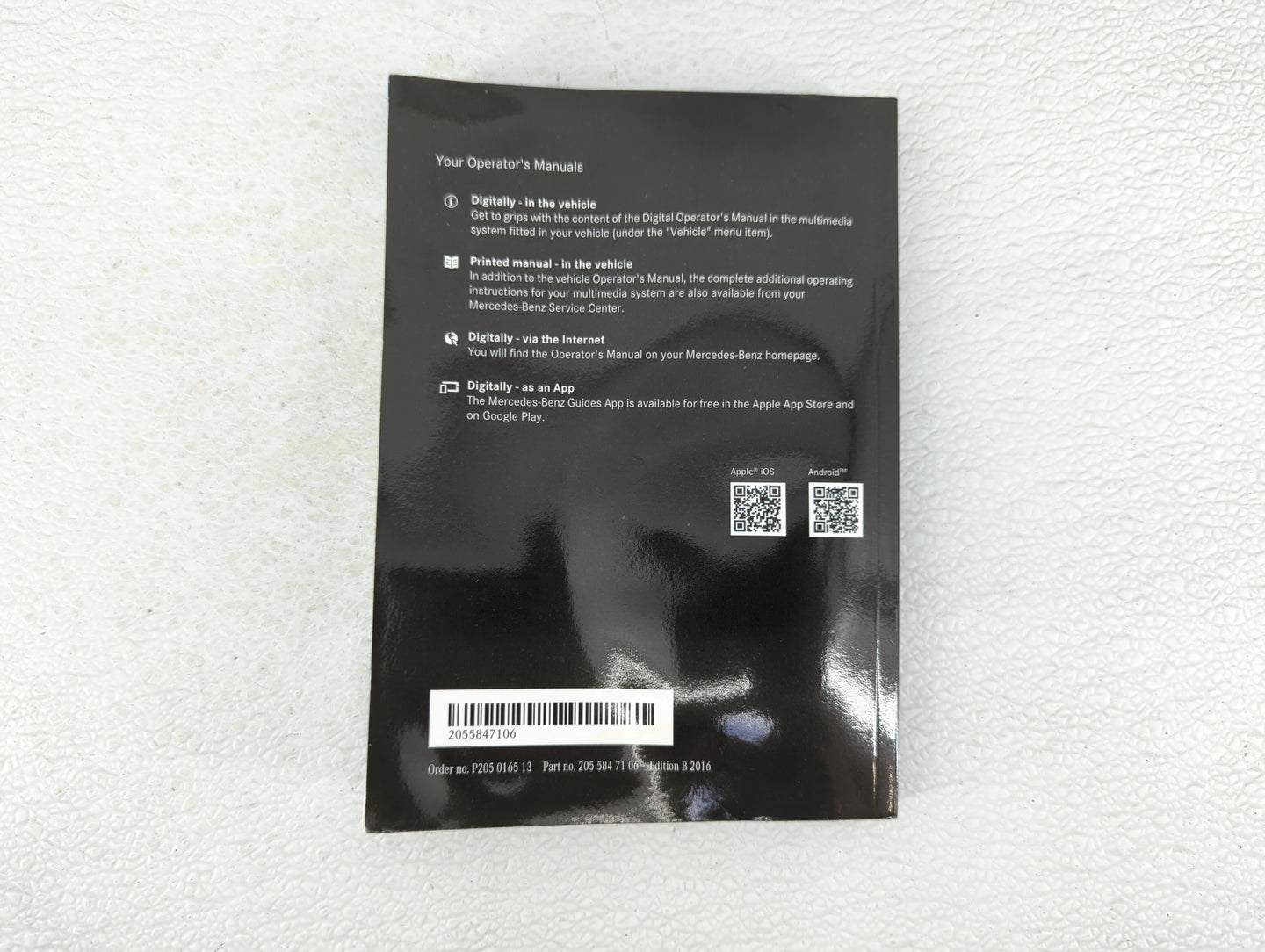 2017 Mercedes-Benz C250 Owners Manual Book Guide OEM Used Auto Parts - Oemusedautoparts1.com