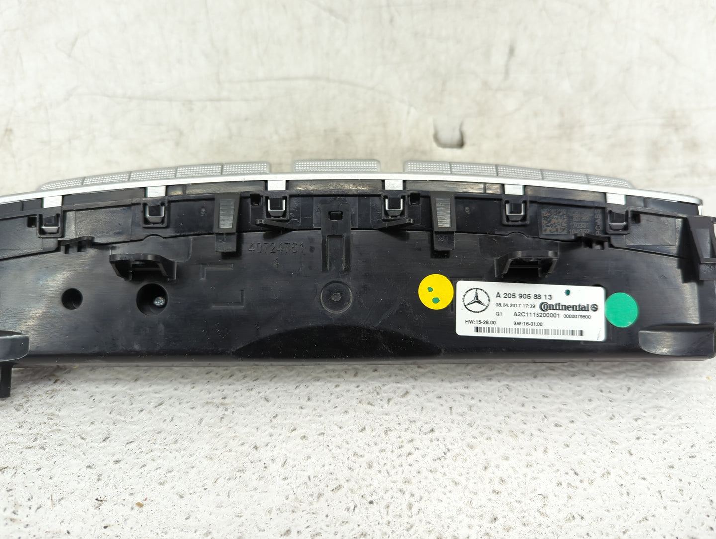 2015-2019 Mercedes-Benz C300 Climate Control Module Temperature AC/Heater Replacement P/N:A 205 905 88 13 Fits OEM Used Auto