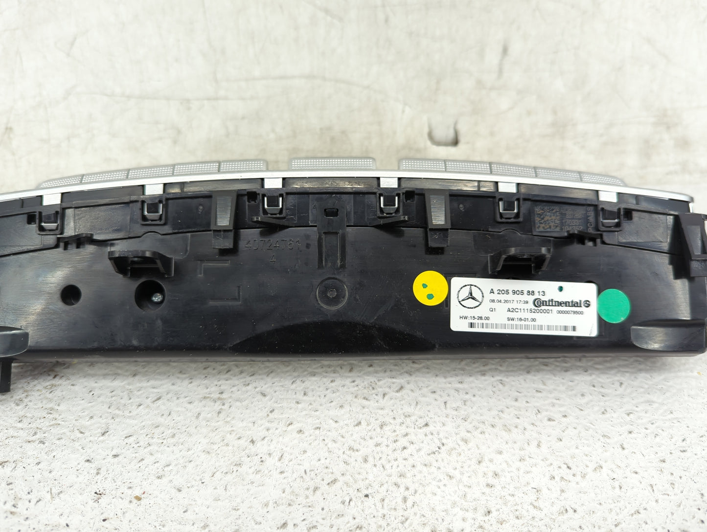 2015-2019 Mercedes-Benz C300 Climate Control Module Temperature AC/Heater Replacement P/N:A 205 905 88 13 Fits OEM Used Auto