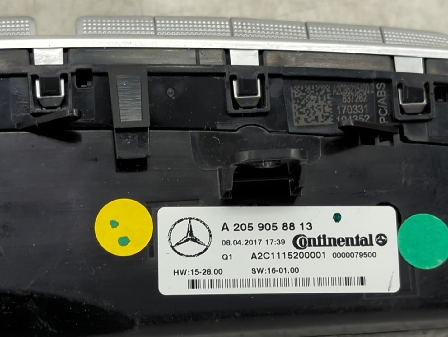 2015-2019 Mercedes-Benz C300 Climate Control Module Temperature AC/Heater Replacement P/N:A 205 905 88 13 Fits OEM Used Auto