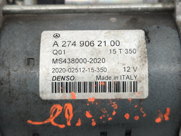 2015-2018 Mercedes-Benz C300 Car Starter Motor Solenoid OEM P/N:A 274 906 21 00 Fits Fits 2015 2016 2017 2018 2019 2020 2021 OEM Used Auto Parts