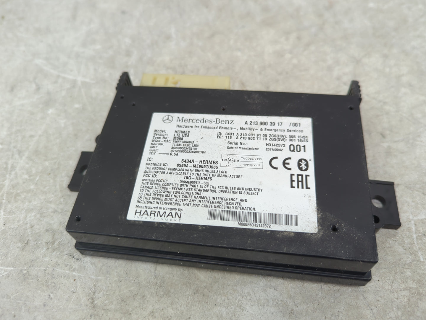 2017-2019 Mercedes-benz Gls450 Telematics Control Module - Oemusedautoparts1.com