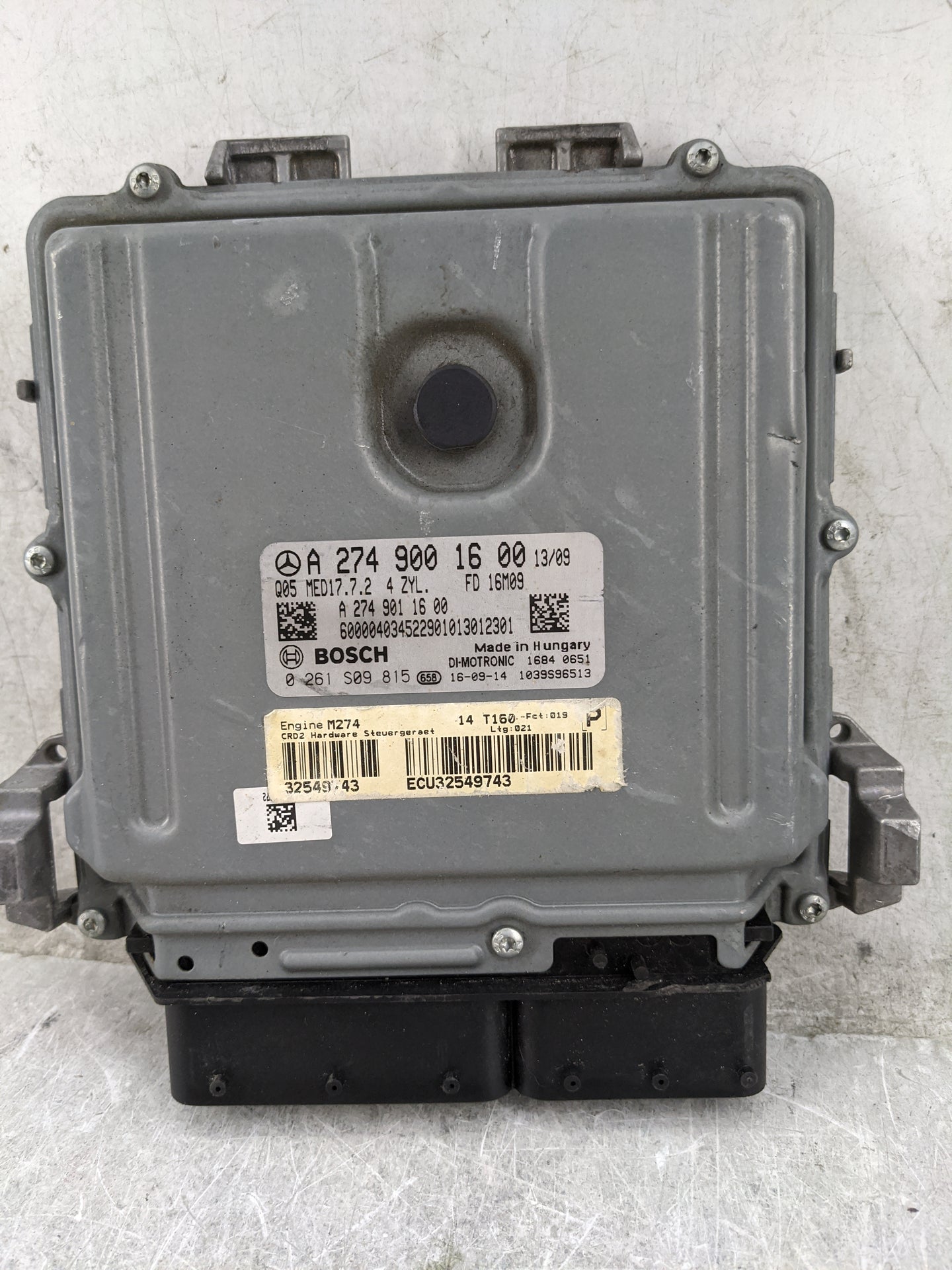 2017 Mercedes Cclass PCM Engine Control Computer ECU ECM PCU OEM P/N:A2749001600 A2749011600 Fits Fits 2016 2018 2019 2020 O