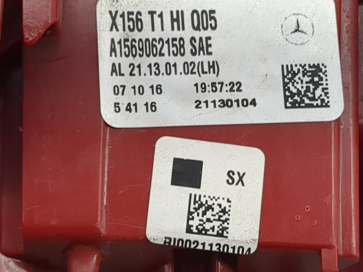 2017 Mercedes Gla250 Tail Light Assembly Driver Left OEM P/N:A1569062158 Fits Fits 2015 2016 OEM Used Auto Parts - Oemusedau
