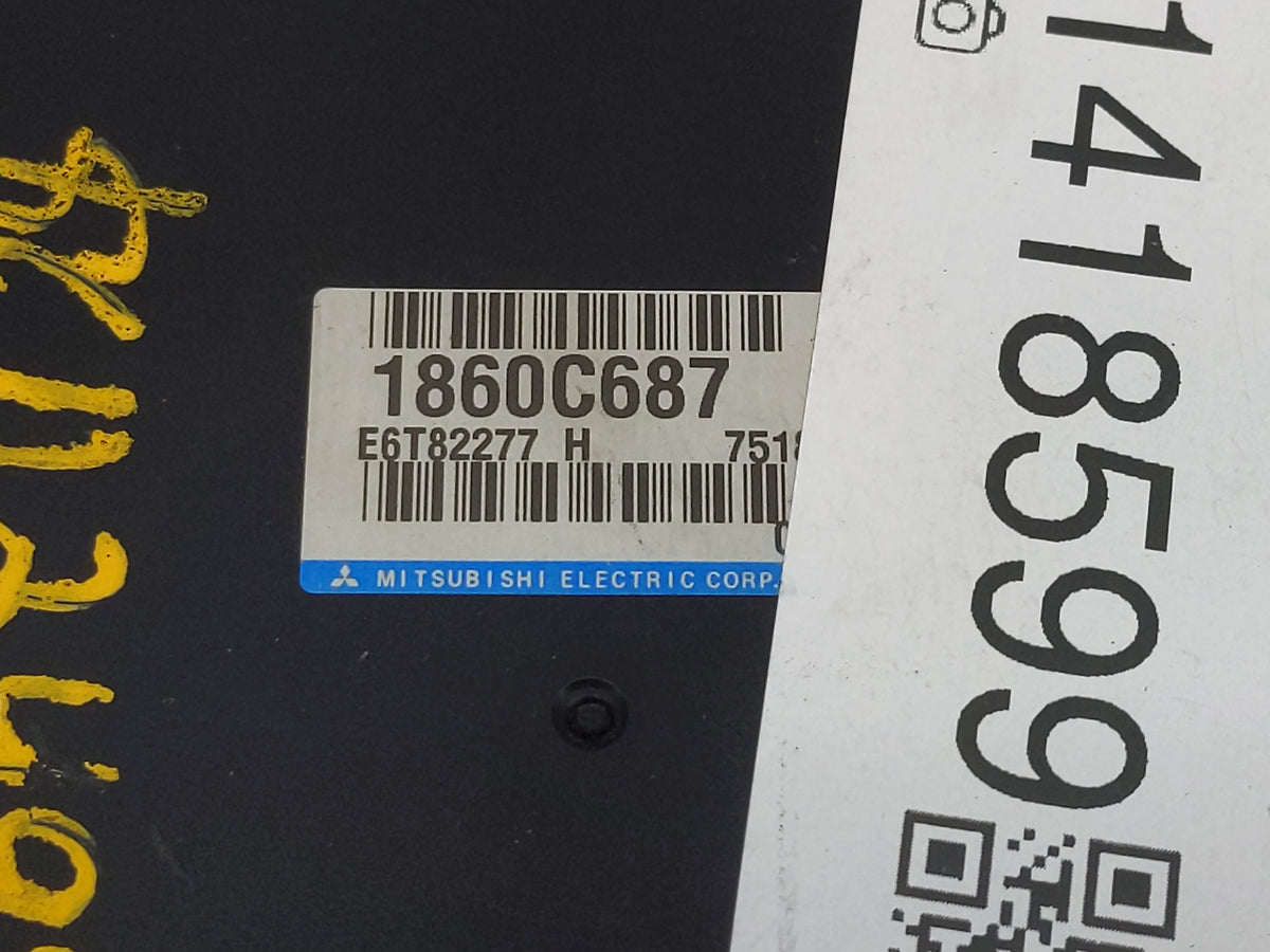 2016-2017 Mitsubishi Lancer PCM Engine Control Computer ECU ECM PCU OEM P/N:1860C687 Fits Fits 2016 2017 OEM Used Auto Parts