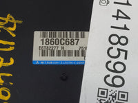 2016-2017 Mitsubishi Lancer PCM Engine Control Computer ECU ECM PCU OEM P/N:1860C687 Fits Fits 2016 2017 OEM Used Auto Parts