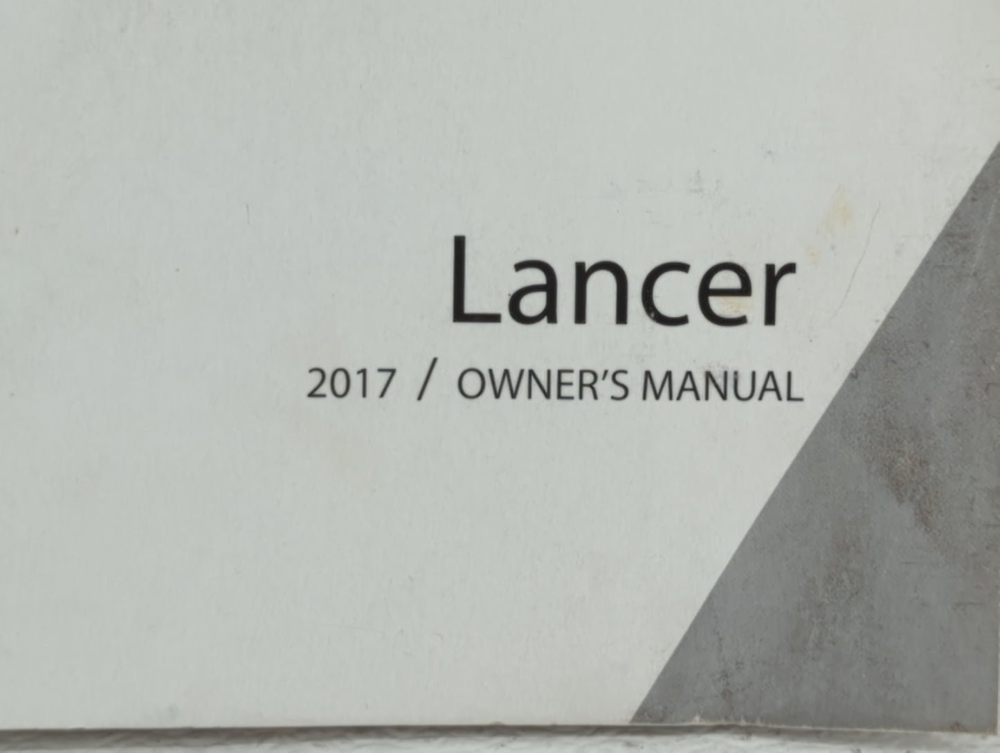 2017 Mitsubishi Lancer Owners Manual Book Guide OEM Used Auto Parts - Oemusedautoparts1.com